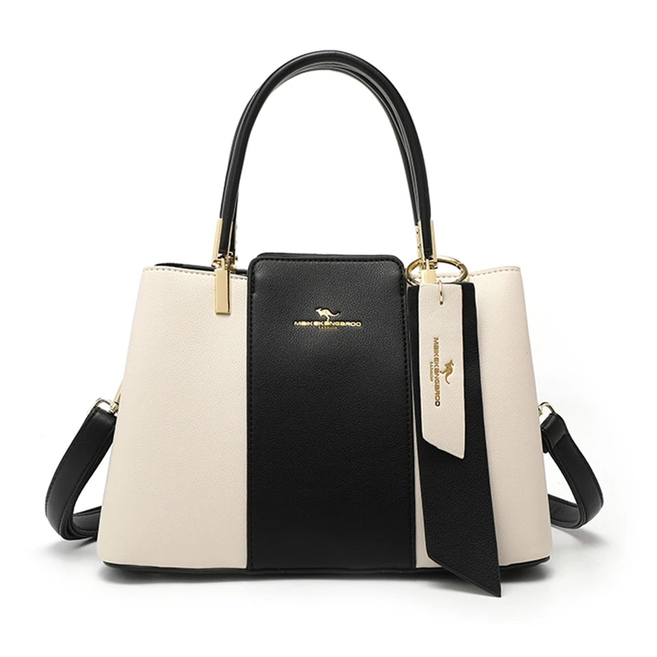 Luxury Handbag Fashion Print Large Capacity Soft Leather Women Shoulder Crossbody Bag Leisure Designer Ladies Purses and Handbag