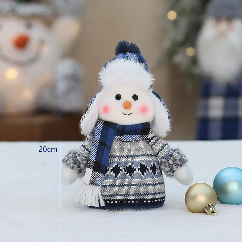New Year Valentine's Day Plush doll toy cute skiing rocking snowman decorations plush toy holiday party house gifts for girl