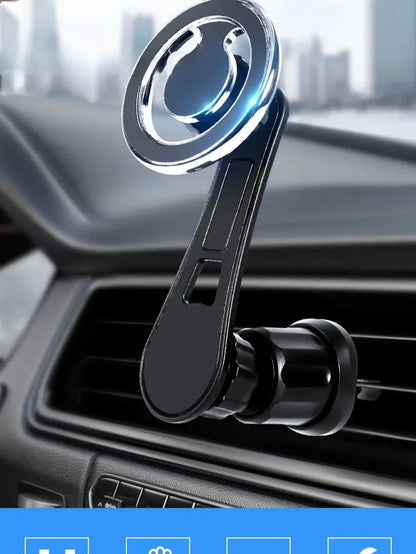 Magnetic Car Phone Holder Stand Universal Mount for iPhone 15/14/13 Samsung Support Bracket GPS Compatible with MacSafe