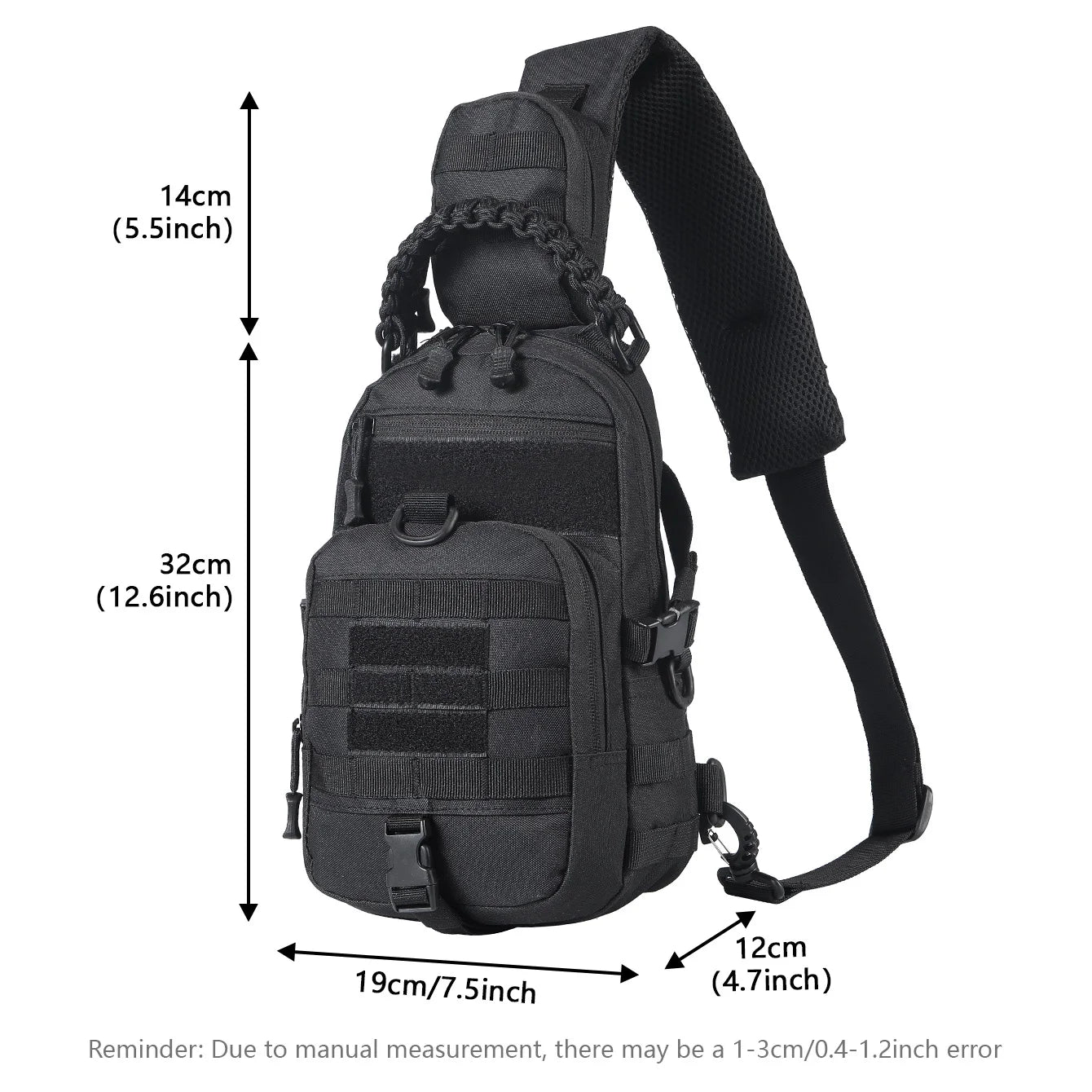 Multi functional outdoor chest bag, sports cycling, hiking, portable and wear-resistant crossbody bag