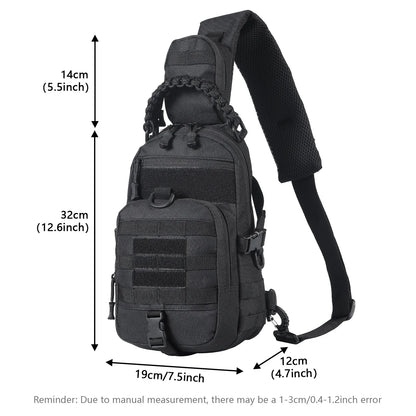 Multi functional outdoor chest bag, sports cycling, hiking, portable and wear-resistant crossbody bag