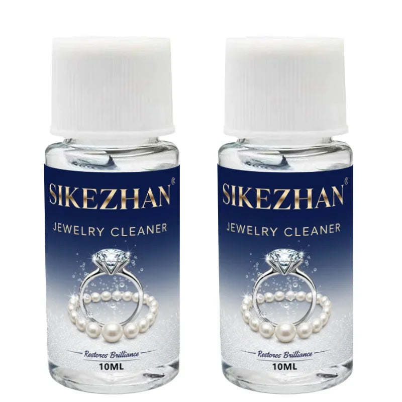 Jewelry Cleaning Liquid, Restore Luster, Remove Tarnish/Oil, Safe for Gold Silver Platinum & Diamonds, Rings/Necklaces/Earrings