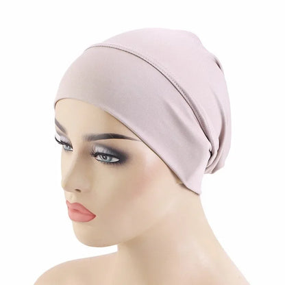 2020 soft modal inner Hijab Caps Muslim stretch Turban cap Islamic Underscarf Bonnet hat female headband tube cap turbante mujer