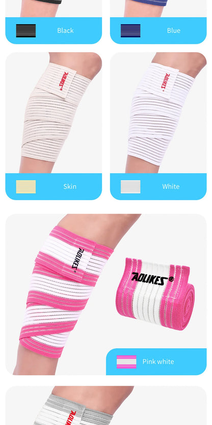AOLIKES 1PC 40-180CM Elastic Bandage Compression Knee Support Sports Strap Knee Protector Bands Ankle Leg Elbow Wrist Calf Brace