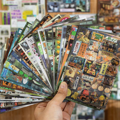 Mr. Paper 30/60/90pcs Retrospective Voice Cut Film Sticker Book Creative Handbook DIY Scrapbook Notebook Mugs Dairy Laptop Card