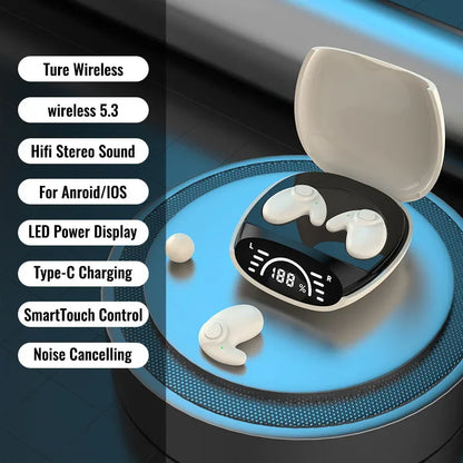 Invisible Sleep Earbuds Mini Wireless Earphones Bluetooth 5.3 Headphones HiFi Stereo Sports Noise Reduction Headsets for XIAOMI