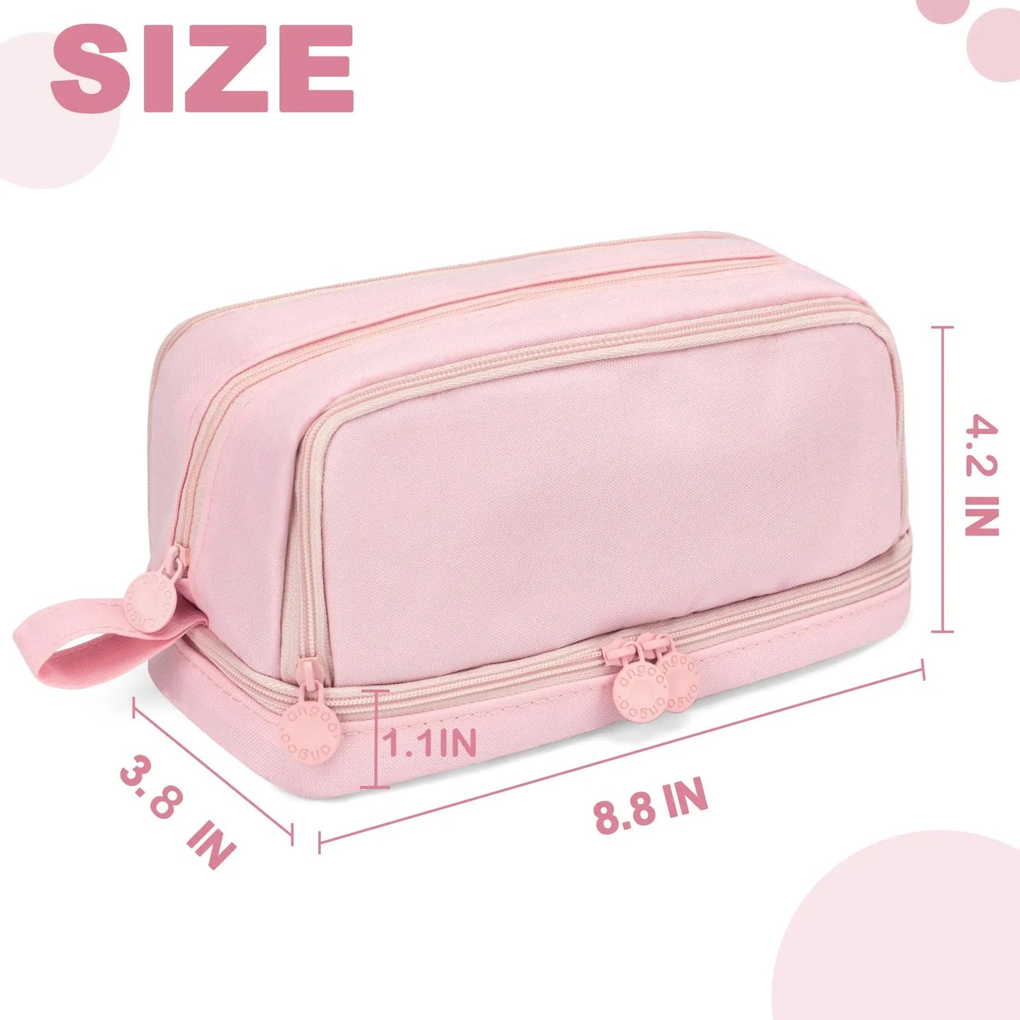 Large-Capacity Portable Pencil Case Minimalist Multi-Compartment Pencil Case Stationery Organizer Desktop Storage Pouch