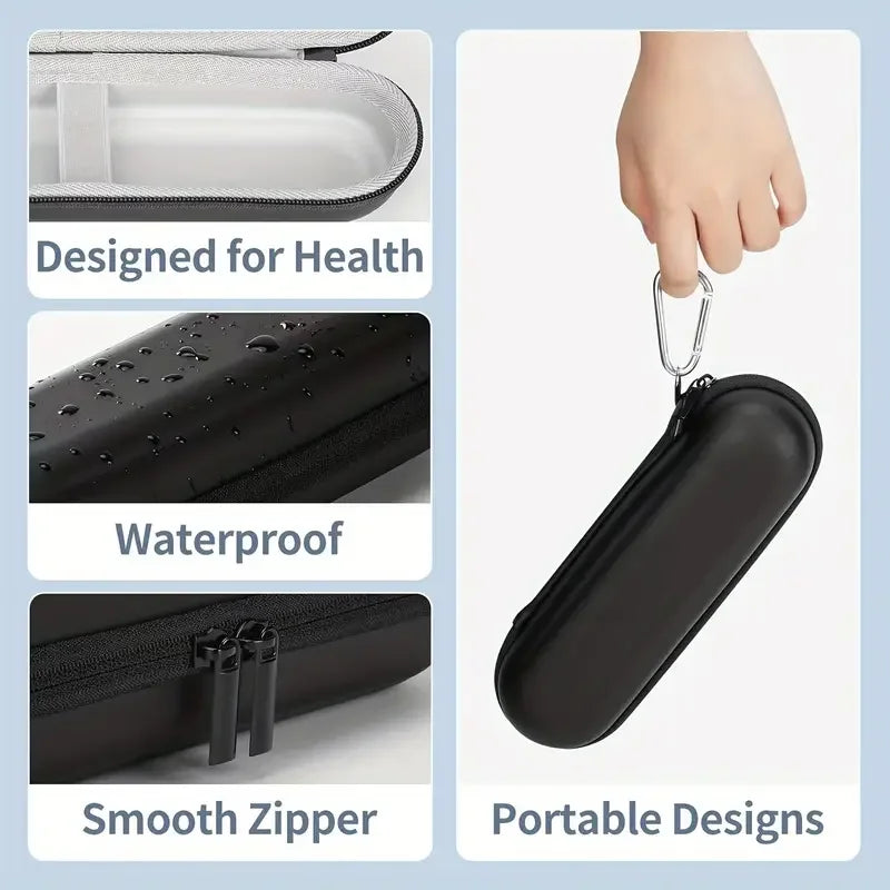 1pcs Electric Toothbrush Travel Case for Oral-B Pro/iO, Philips Sonicare, Oral B Toothbrush Case for Brush Heads & Accessories