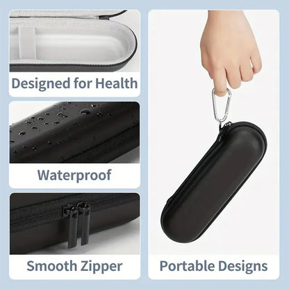 1pcs Electric Toothbrush Travel Case for Oral-B Pro/iO, Philips Sonicare, Oral B Toothbrush Case for Brush Heads & Accessories