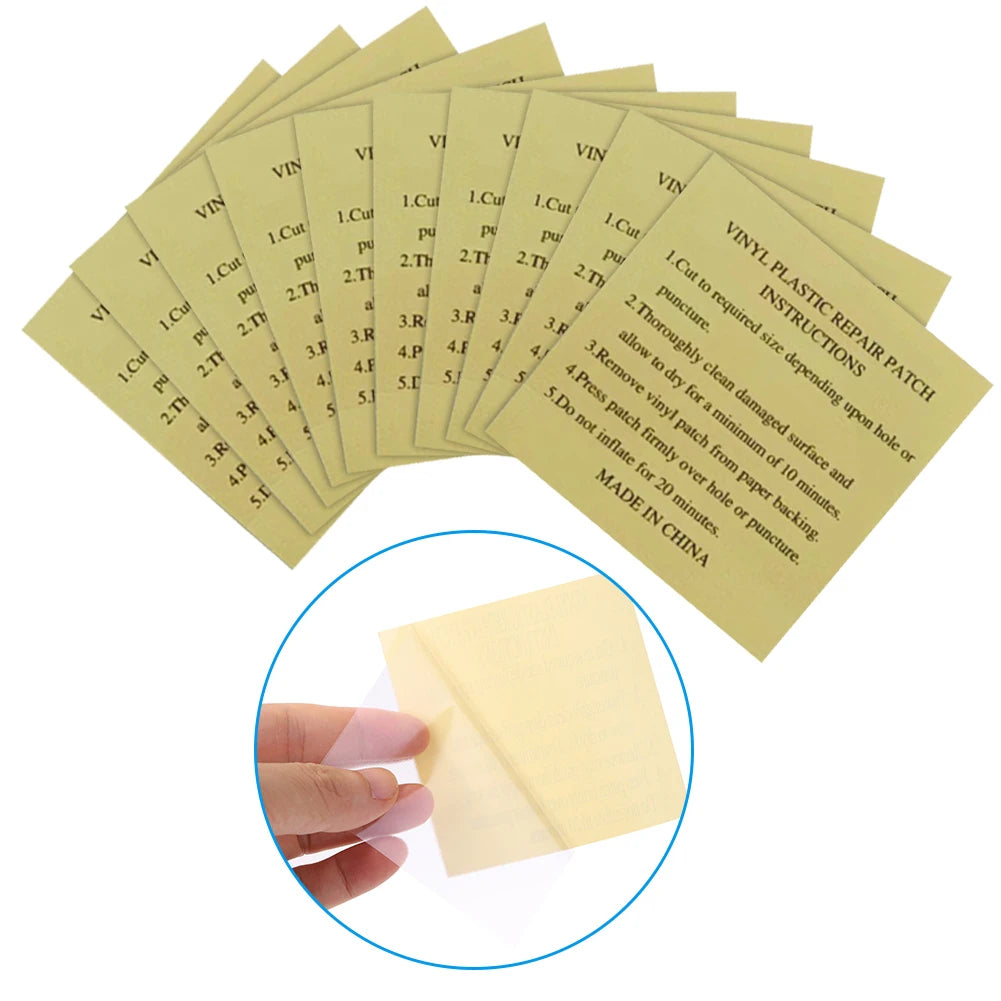 10-100pcs Pool Liner Repair Kit Underwater Repair Kit Sturdy Waterproof Air Mattress Patch Self Adhesive Pvc Inflatable Repair P