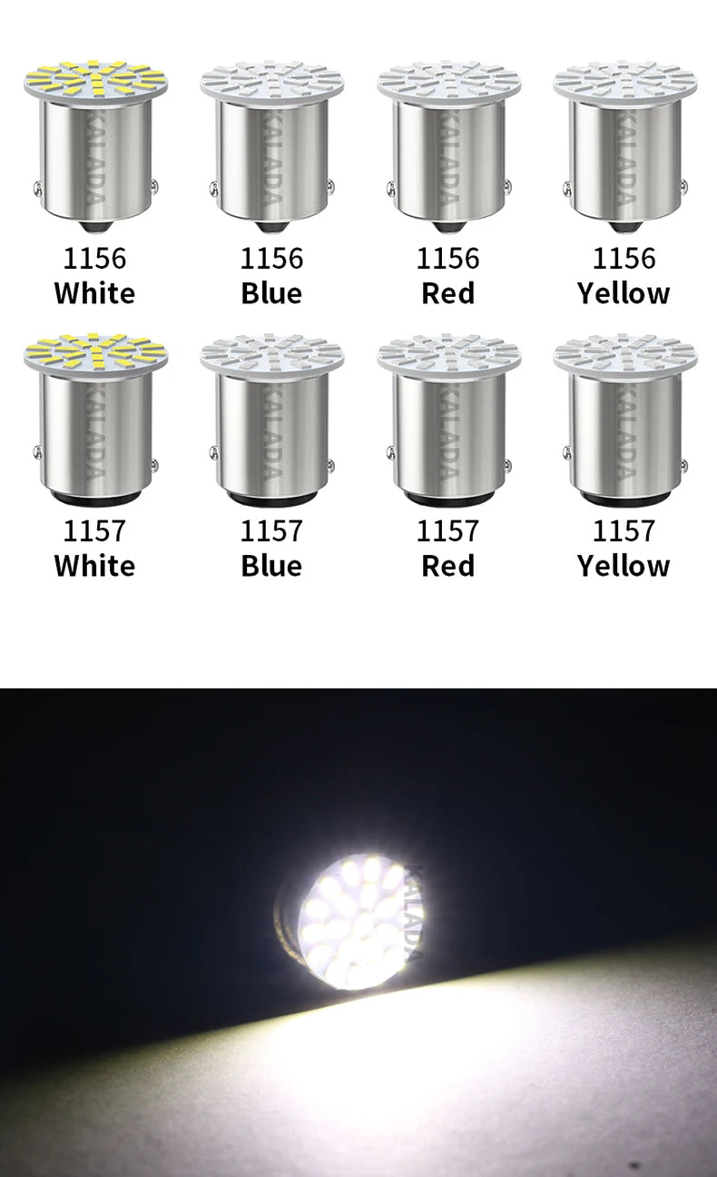 10pcs 24V LED 1156 BA15S 1157 BAY15D Car LED Lights 22*3014SMD For Truck Bus RV Bulbs DRL Daytime Running Tail Signal Lamp White