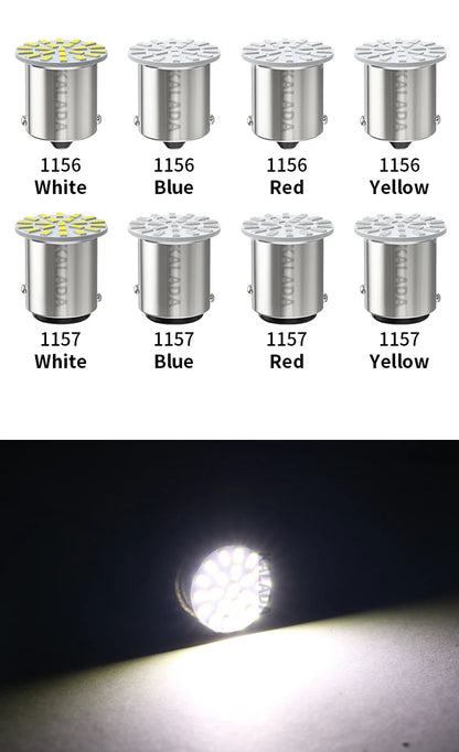 10pcs 24V LED 1156 BA15S 1157 BAY15D Car LED Lights 22*3014SMD For Truck Bus RV Bulbs DRL Daytime Running Tail Signal Lamp White