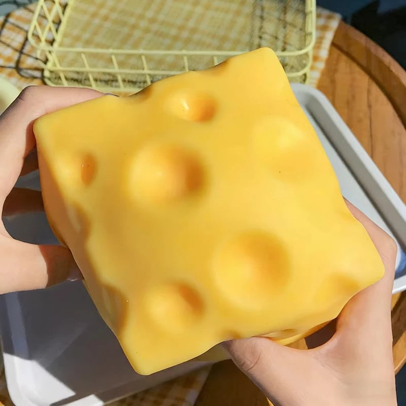 5CM Cheese Squeeze Toy Extra Large Size Cheese Squishy Fidget Toys Slow Rebound Shapeable Venting Ball for Adults Gifts 2026 New