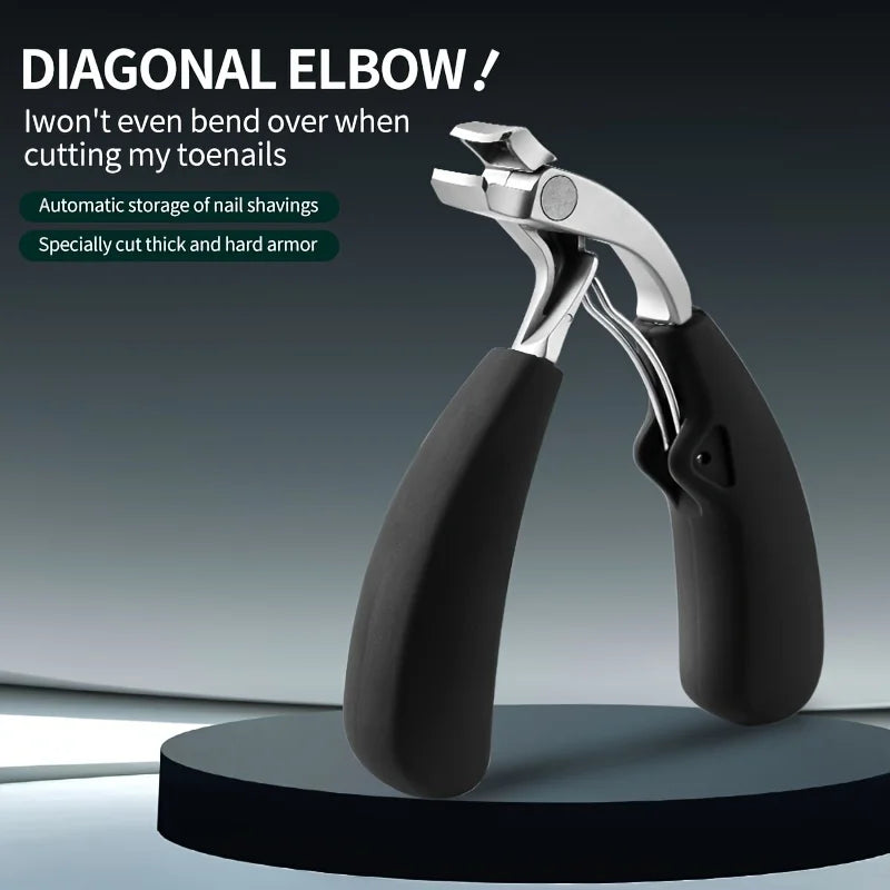 Professional Grade Concave Stainless Steel Nail Clippers for Thick Nails and Ingrown Toenails Sharp Curved Blade for Easy Trimmi