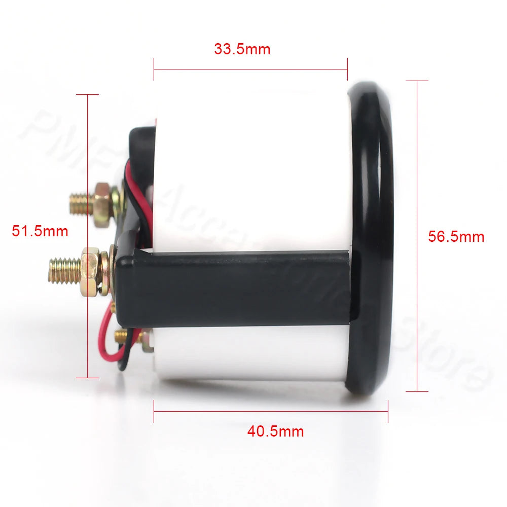 Vehicle Meter 12V Automobile Car Gauge 2" 52mm Water Temp Oil Temp Oil Press Fuel Volts Oil press kg Ammeter Gauge Black Shell