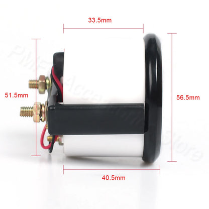 Vehicle Meter 12V Automobile Car Gauge 2" 52mm Water Temp Oil Temp Oil Press Fuel Volts Oil press kg Ammeter Gauge Black Shell