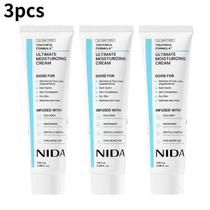 NIDA Ultimate Moisturizing Facial Cream Daily Skin Care Repairing Pores Redness Hyaluronic Acid Wrinkles Spot Korea Skin Care