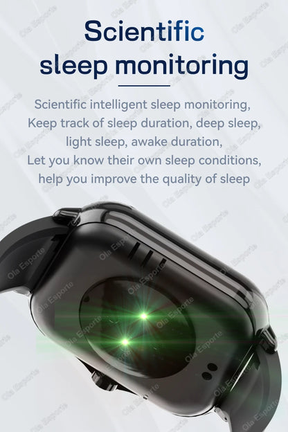 Smart Watch 1.83" Hd Screen Bluetooth Call Heart Rate Blood Oxygen Health Monitor Sports Smartwatch Women Men Holiday Gifts New