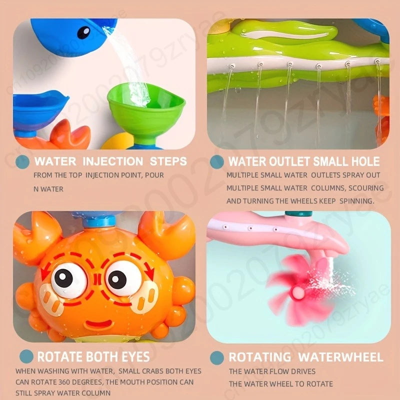 Interactive Suction Cup Bath Toy Set for Youngsters，Ideal for Youngsters and Schoolers, Perfect Gift for Halloween, Christmas