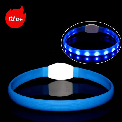 New Led Luminous Dog Collar PVC Waterproof , For Large Medium Small Dogs Collar Usb Light Night Safety Pet Glowing Accessories