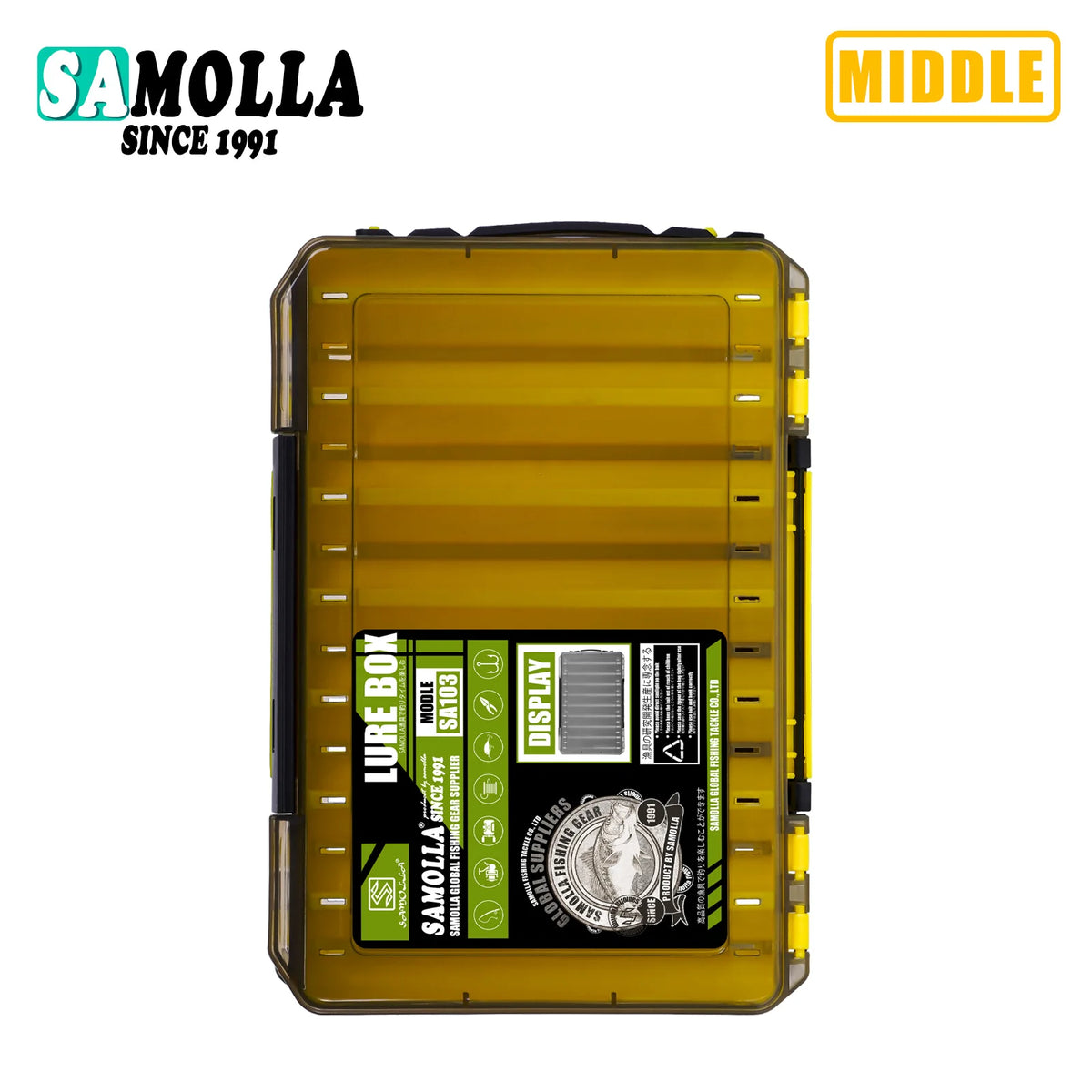 SAMOLLA Large Fishing Tackle Box Lure Storage Double Sided Lure Hook Boxes Baits Container Storage Case Fishing Accessories