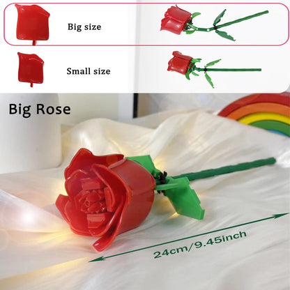 KNEW BUILT DIY Rose Flower Arrangement Building Block Toys-Enjoy Life,Loved by Girl,Create Your Favorite Bouquet,Home Decoration