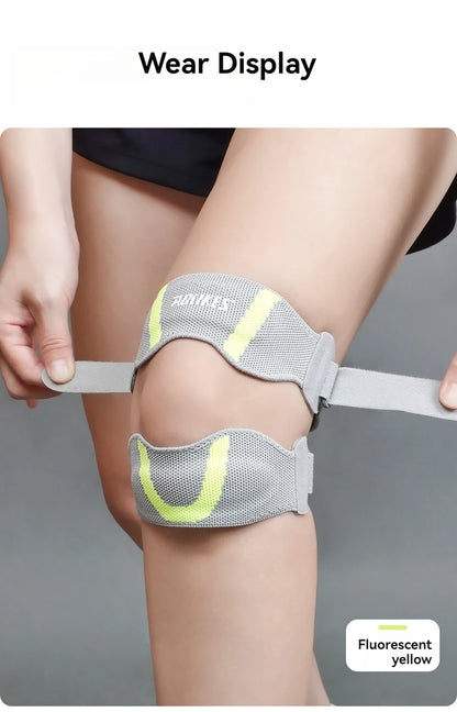 AOLIKES 1PCS Patella Knee Strap with Ergonomic Silicone Pad for Patellar Tendon Support, Adjustable Compression Knee Stabilizer