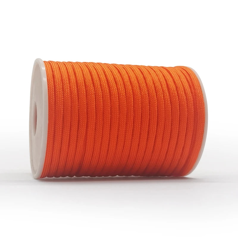 30M/50M/100M 7-Core 550 Paracord 4mm Parachute Cord Outdoor Camping Survival Rope Kit Umbrella Tent Lanyard Strap Clothesline