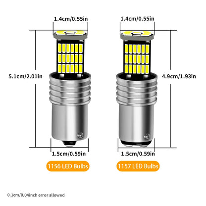 Super Bright 1156 BA15S 1157 BAY15D 4014 45Chipsets LED Signal Bulbs for Car Rear Tail Turn Signal Reverse Brake Running Lights