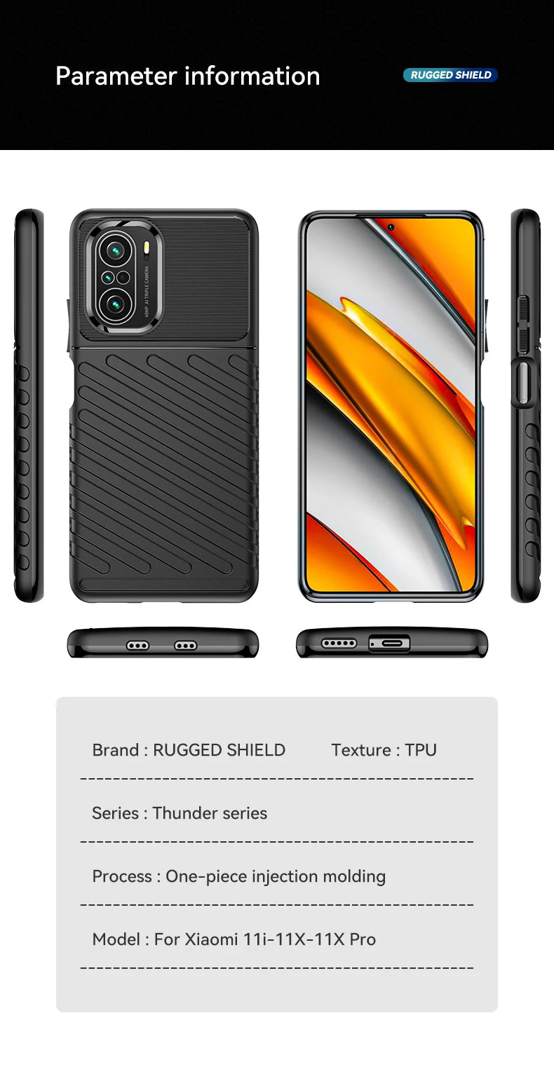 Luxury Case Cover Shockproof Silicone Phone Case For XIAOMI 11i/11X Pro/Redmi K40/K40 Pro/K40 Pro+/Poco F3