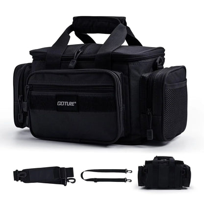 Goture Fishing Tackle Bags 38*23*19cm Shoulder Bag High Capacity 600D Oxford Cloth Outdoor Cycling Backpack Camping Picnic Bag