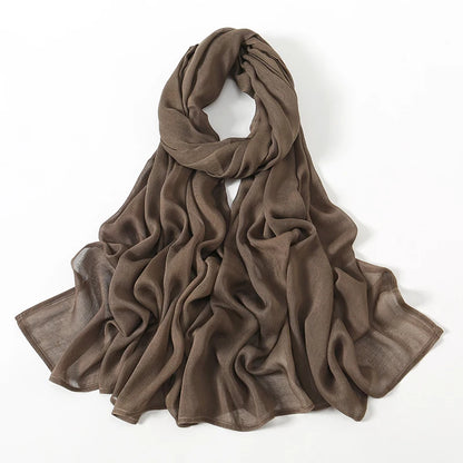 Fashion Modal Hijab Rayon Cotton Shawls Muslim Hijabs For Women Plain Scarf Big Size Headscarf Islamic Turban Headband 190*85cm