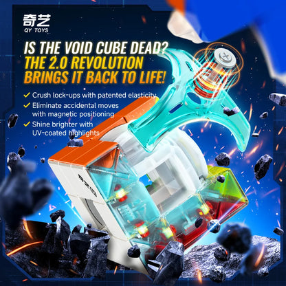 QiYi  Magic Cube Speed Void Cube Hollow Magnetic UV  Puzzle M 3x3 stress-relieving puzzle  game children's toy gift
