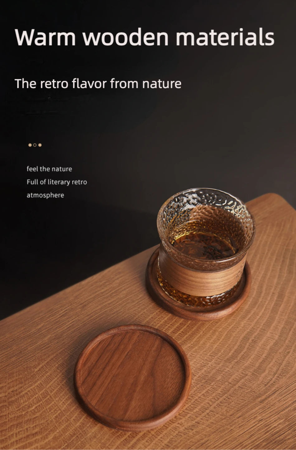 TIME OWNER Tea Coffee Cup Pad Placemats Decor Walnut Beech Wood Coasters Durable Heat Resistant Square Drink Mat Bowl Teapot