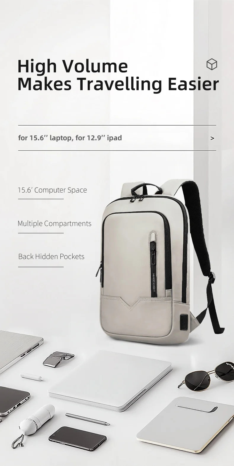 Heroic Knight Men's Daily Laptop Backpack Lightweight Minimalist Commute Office Daypack Women Waterproof Business Trip Schoolbag