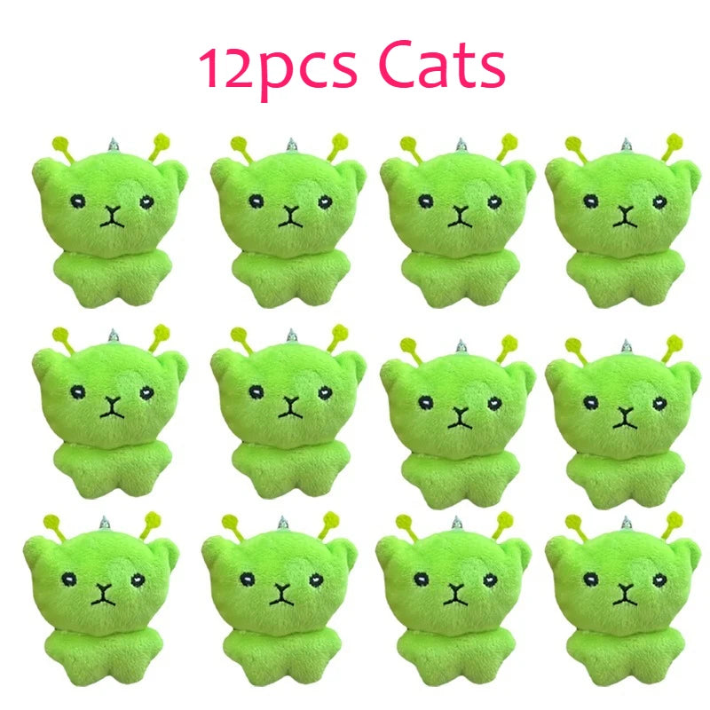 Cute Alien Cat Plush Pendant Super Soft Plushie Dolls Keychain Kawaii Mini Toy Backpack Pendant Lovely Bag Decor Christmas Gift