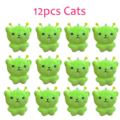 Cute Alien Cat Plush Pendant Super Soft Plushie Dolls Keychain Kawaii Mini Toy Backpack Pendant Lovely Bag Decor Christmas Gift