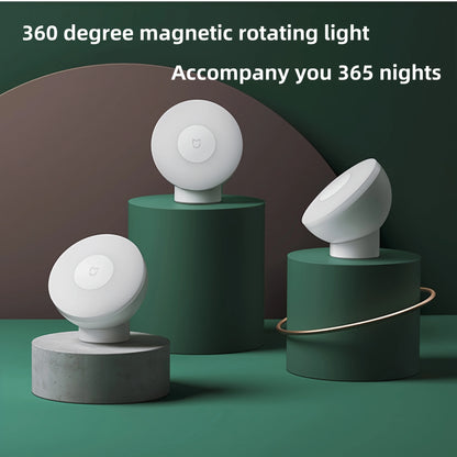 Original Mijia Night Light 2 Smart Motion Sensor, Dimmable Brightness Auto Light Sensing Bedside Lamp for Bedroom Kids Adults