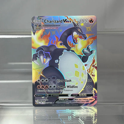 Foil PKM Single Cards Pikachu Charizard EX Bubble Mew Game Rare Collection Cards PTCG Rainbow Proxy Cards