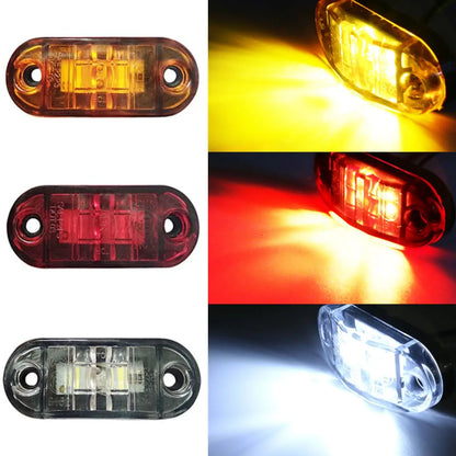 20/10PCS 4 LED 12V-24V Side Marker Lights Oval Front Rear Clearance Indicator Lamp Truck Accessorie for Trailer BUS Van Caravan
