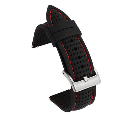 Soft Silicone Rubber Watch Strap 20mm 22mm 24mm Men Women Sport Waterproof Breathable Wrist Band Quick Release Bracelet