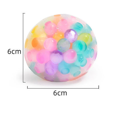6cm Exotic Pinch The Rainbow Bead Pressure Reducing Ball Vent Ball Decompression Toy TPR Pinch Le Grape Ball Adult Toys