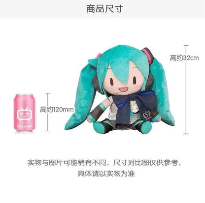 32Cm Kawaii Hatsune Miku Plush Doll Anime New Bow Miku Preciality Plush Pillow Sofa Ornaments Room Decoration Birthday Present