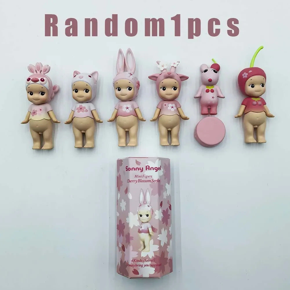 Sonny Angel Pink Cherry Blossom Series Blind Box Toys Mystery Box Kawaii Lucky Cute Doll Decoration Collect Model Couple Gifts