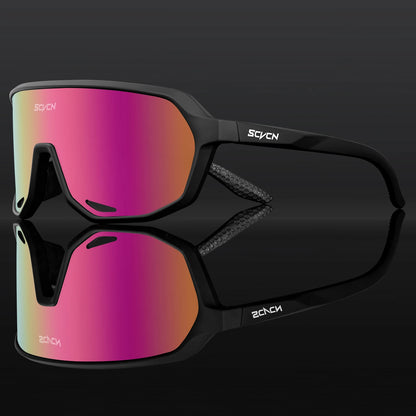 SCVCN Photochromic Cycling Glasses Bike Mountain Bicycle Golf UV400 Sunglasses Sport Protection Glasses for Men Women Baseball