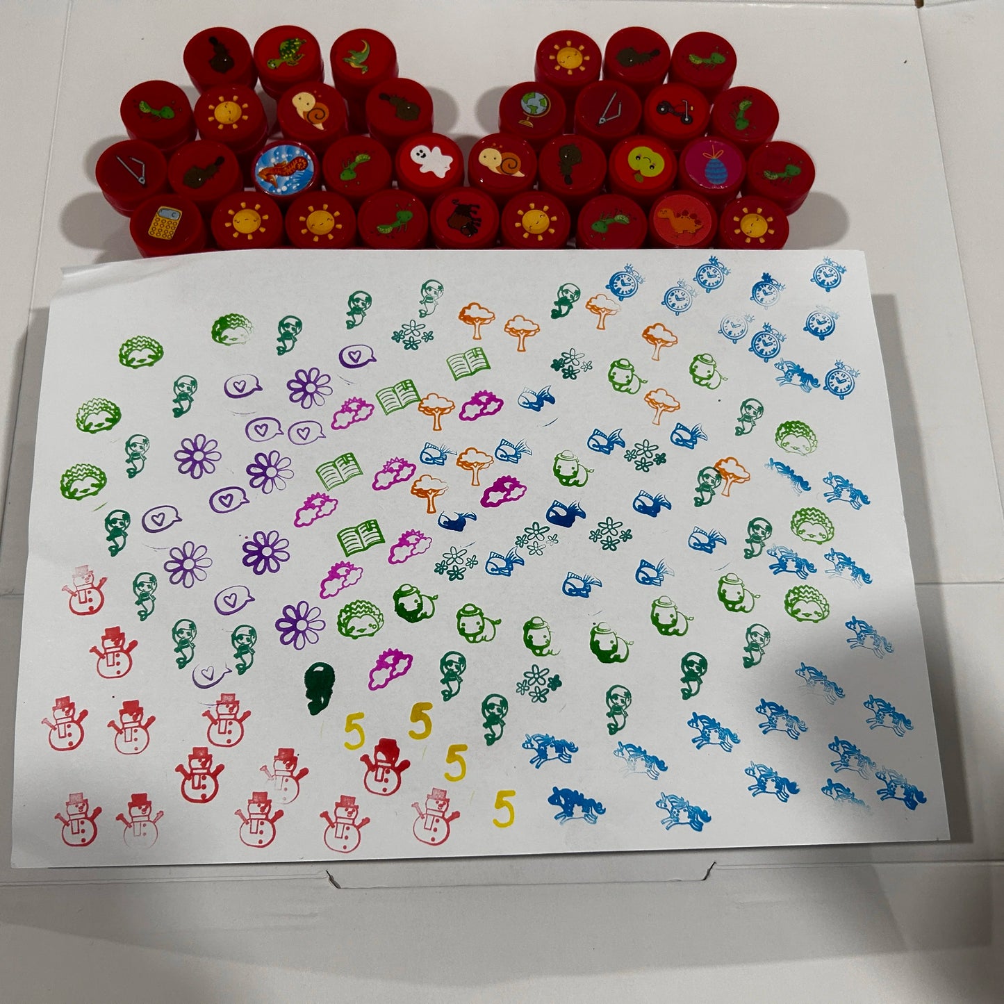20pcs Assorted Stamps for Self-ink Stamps Toy anima Smiley Face Seal Scrapbooking DIY Painting Photo Album Decor ﻿