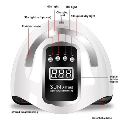 Professional Nail Lamp Infrared Sensor Manicure Nail Light For Fast Curing of All Gel Nail Polish Nail Dryer Machine Salon Tools