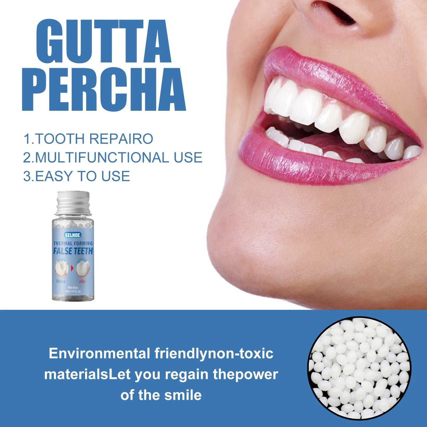 Temporary Teeth Repair Falseteeth Glue Resin Tooth Repair Glue Teeth Gaps Filling False Teeth Solid Glue Safety Dental Supplies
