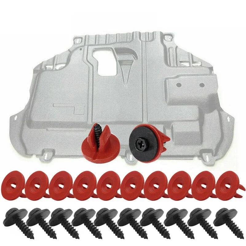 20PCS Engine Undertray Cover Clips Screws For Volvo V50 C30 For Jaguar For Ford Focus Ii 04-11 C-max 03-10 For Mondeo Mk3 00-07