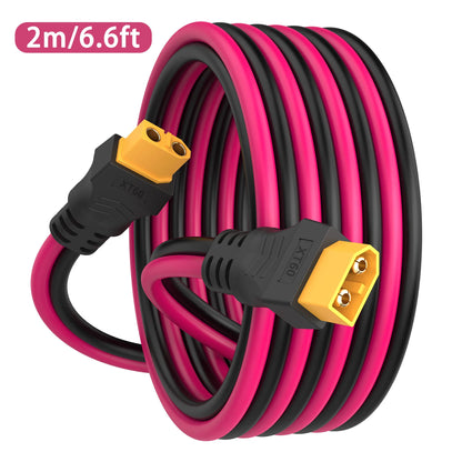 XT60 extension cable 12AWG XT60 to XT60 cable, with male to female connectors, suitable for solar panel remote control battery